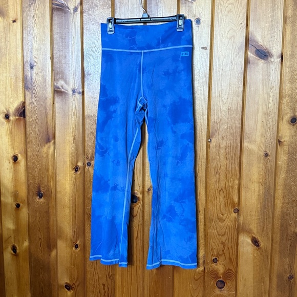 Blue Tie-Dye Yoga Pants PINK Victoria’s Secret large lounge pants high waisted - Picture 2 of 5